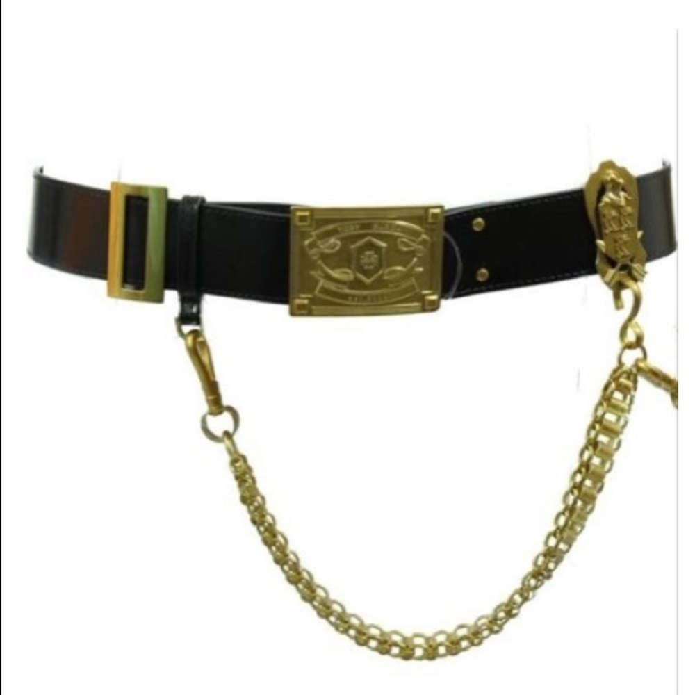 Tory Burch hanging chain patent leather belt